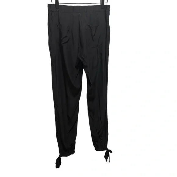 Dear Cashmere 100% Silk Black Lightweight Pants Size Medium - Picture 2 of 11
